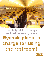 Ryanair CEO Michael O'Leary says he is serious about charging for restroom use, and will cut the number of bathrooms to make room for more seats.